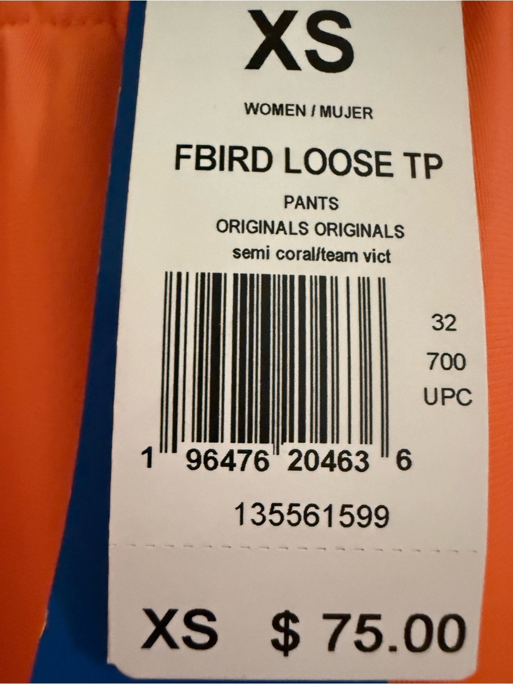 adidas semi coral firebird Track Pants with team victory Red Stripes XS NWT - Picture 9 of 12
